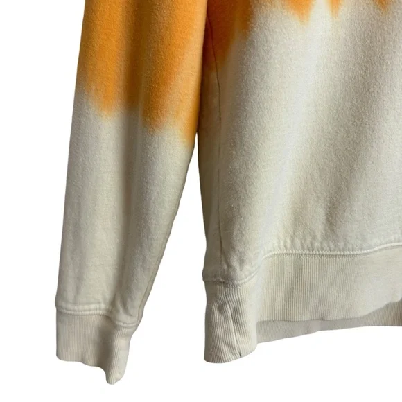 Athleta Crew Neck Sweatshirt Size Small Yellow Ombre Dip Dye Pullover Sundown - Picture 2 of 9